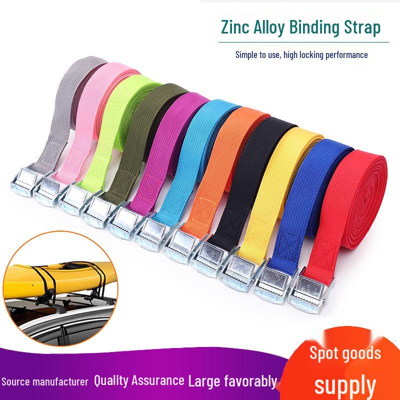 Zinc Alloy Buckle Cargo Tensioner Straps for Luggage & Beehive Packing 25mm x 1m Yellow
