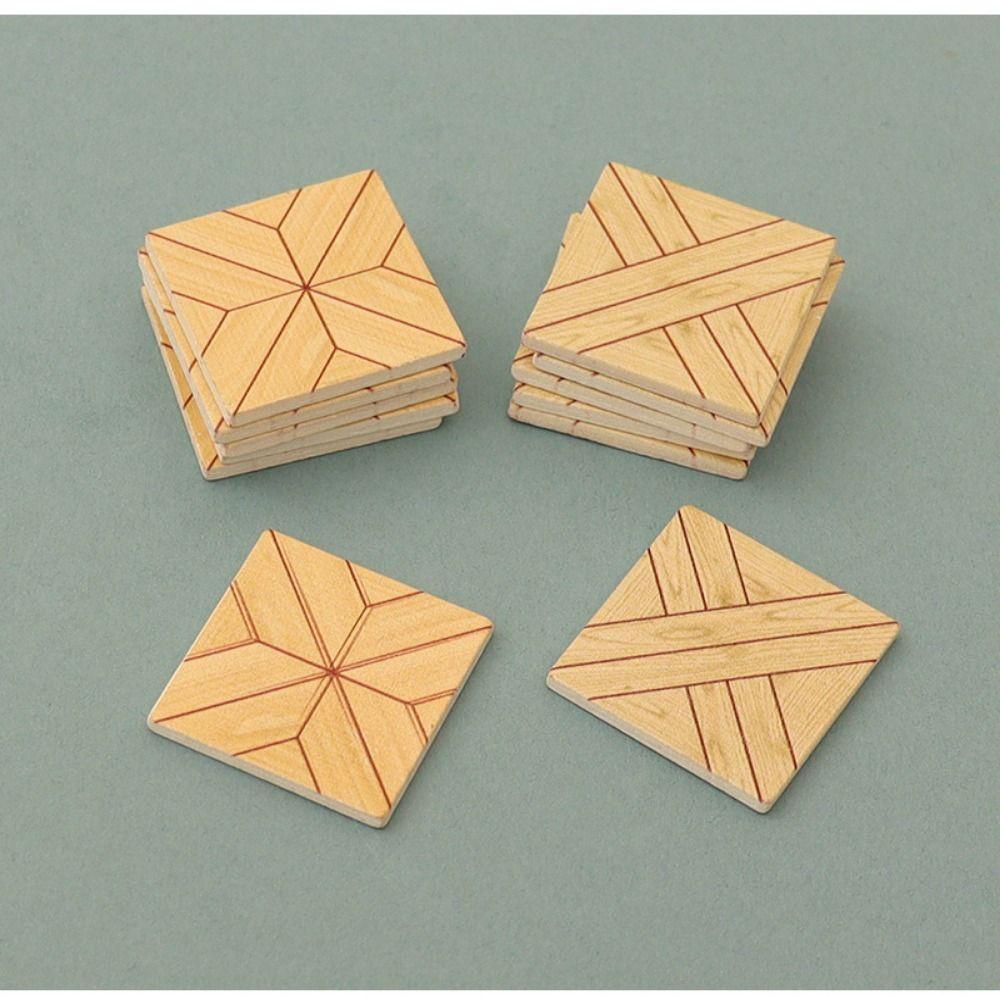 10 Stück Mini Holzboden Holz Puppenhaus Bodenfliesen Passen 1:12 Puppenhaus