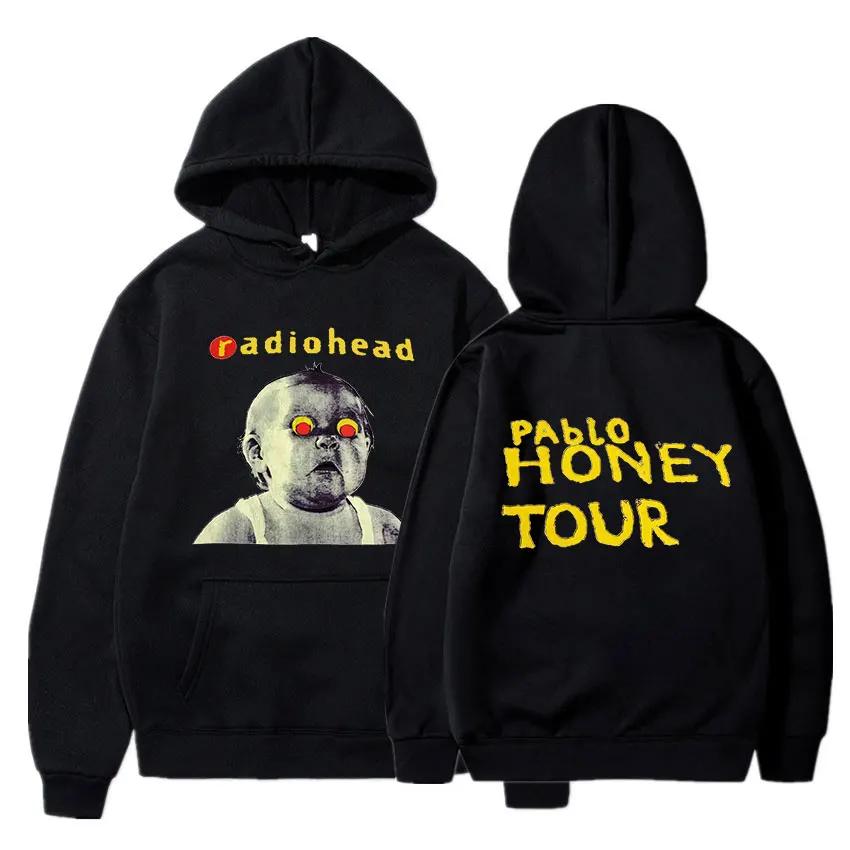 Vintage Rock Band Radiohead Hoodie Hip Hop Everything Music Album Print Sweatshirt Harajuku Streetwear Oversize Hoodies Teens