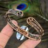 Owyhee Opal Handmade Copper Wire Wrap Cuff Bangle Adjustable g3R23