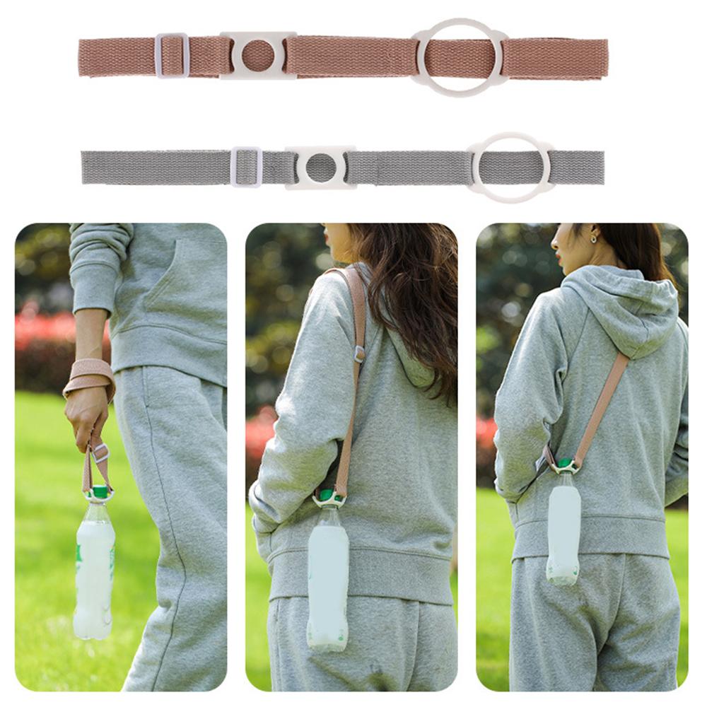 Portable Water Bottle Crossbody Strap Adjustable Crossbody Cup Strap Protective Polyester Sport Water Cup Hanging Rope