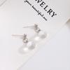Silver Needle Korean Cool Transparent Ball Earrings - Niche Luxury Versatile Studs for Women