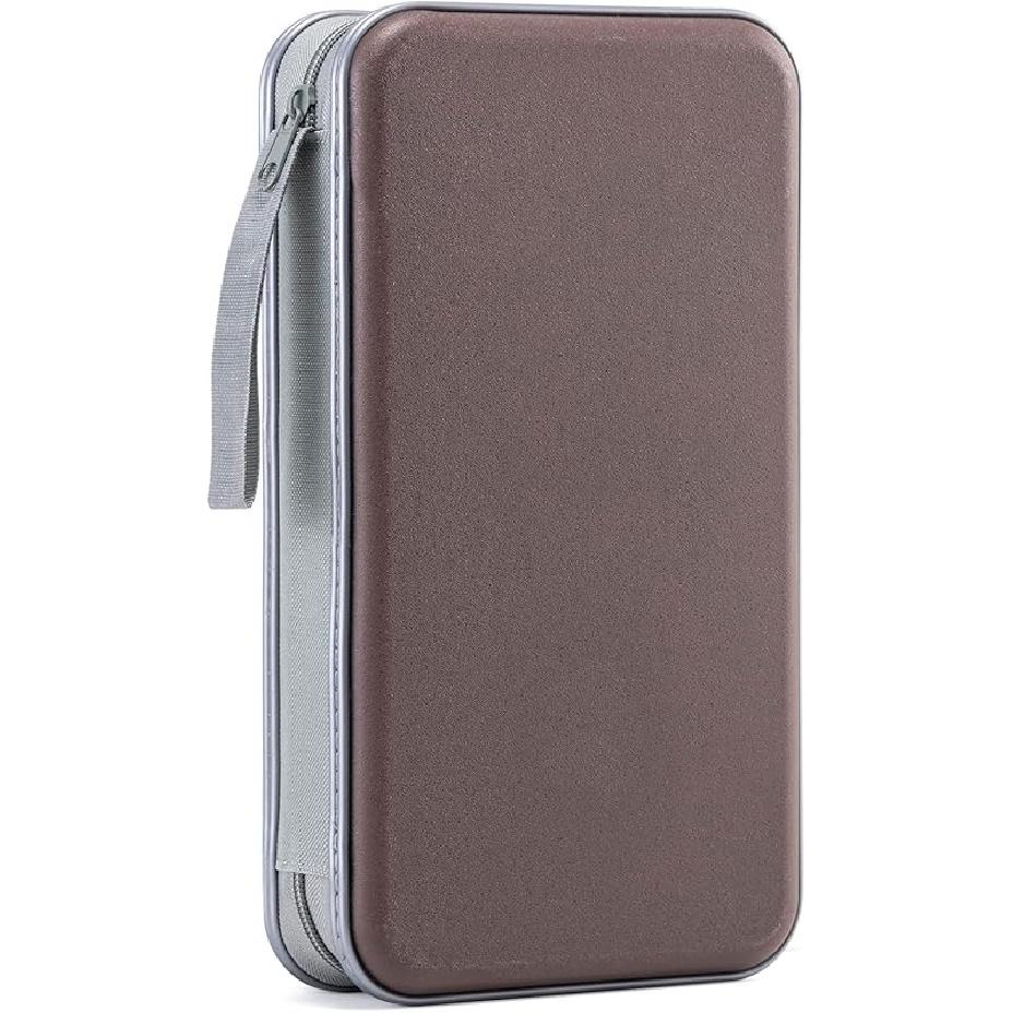 DVD Case, 96 Capacity CD Case Portable CD Holder Storage Hard Plastic DVD Wallet Holder Organizer For Car