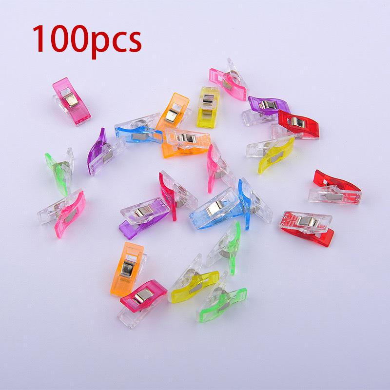 

50PCS Sewing Clips Multipurpose Plastic Craft Quilting Binding Clips Crocheting Knitting Safety Clamps DIY Sewing Accessories 01