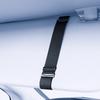 Car Sun Visor Organizer Leather Business Card Pen Multi-Pocket Storage Bag Sunglasses Holder Eyeglasses Clips Auto Accessories