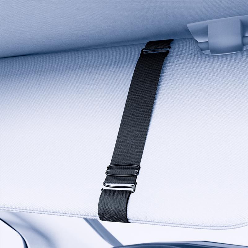 Car Sun Visor Organizer Leather Business Card Pen Multi-Pocket Storage Bag Sunglasses Holder Eyeglasses Clips Auto Accessories