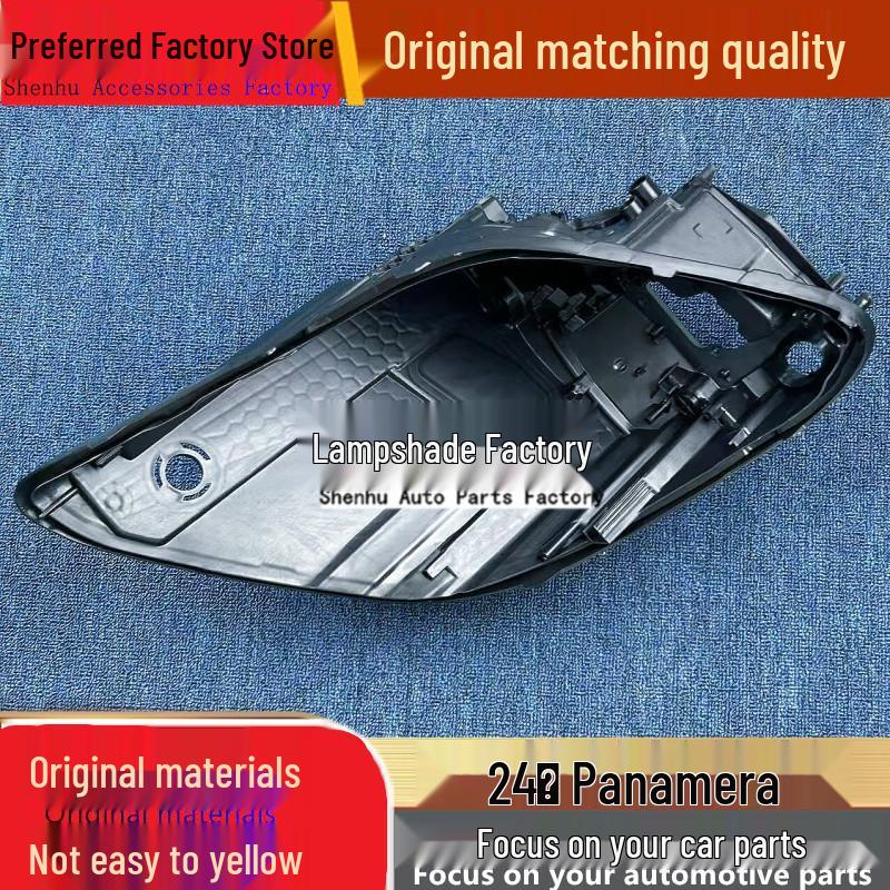 

Black Plastic Headlight & Rear Seat Housing for Panamera 24 Models Driver side front: Standard PP