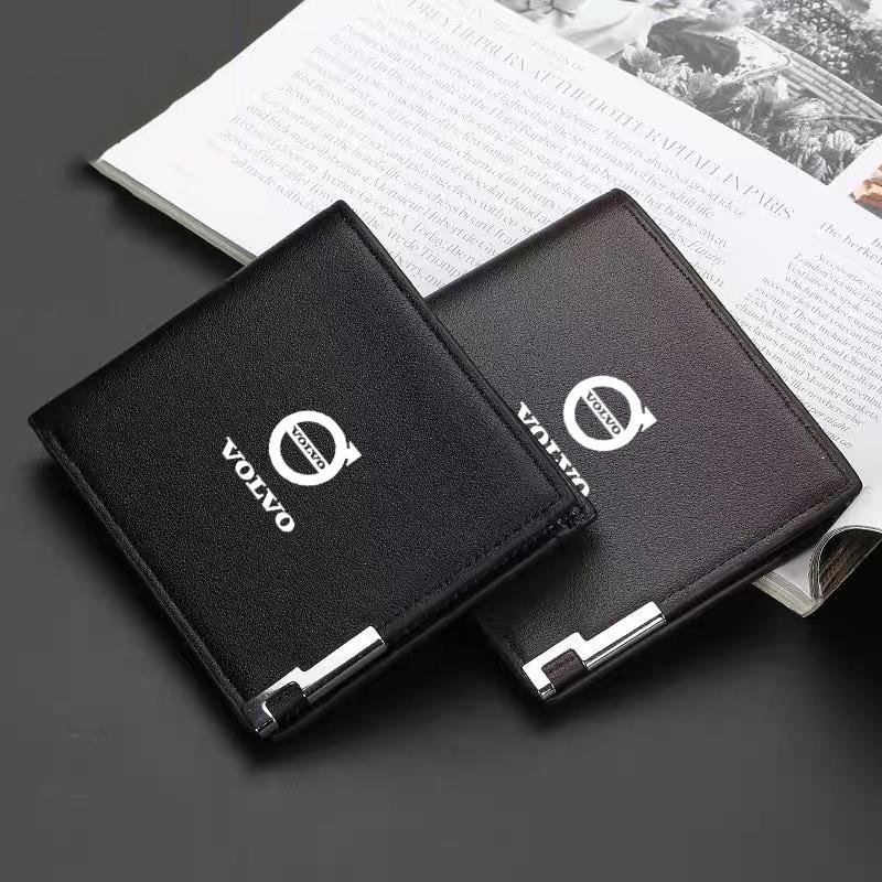 Leather Car Purses Driver License Credit Card Business Wallet For Volvo R Design Xc60 V60 S60 V40 V50 S40 S80 C30 Xc40 Xc70 Auto FP7