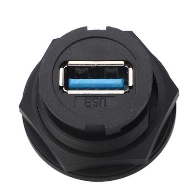 Voděodolný konektor USB 3.0, 16pinový, samice, zacvakávací, pro montáž na desku plošných spojů