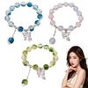 3pcs Set Fairy Butterfly Beaded Bracelet Handmade Elegant Boho Crystal Charming Jewelry for Women Girls Stylish Party Gift