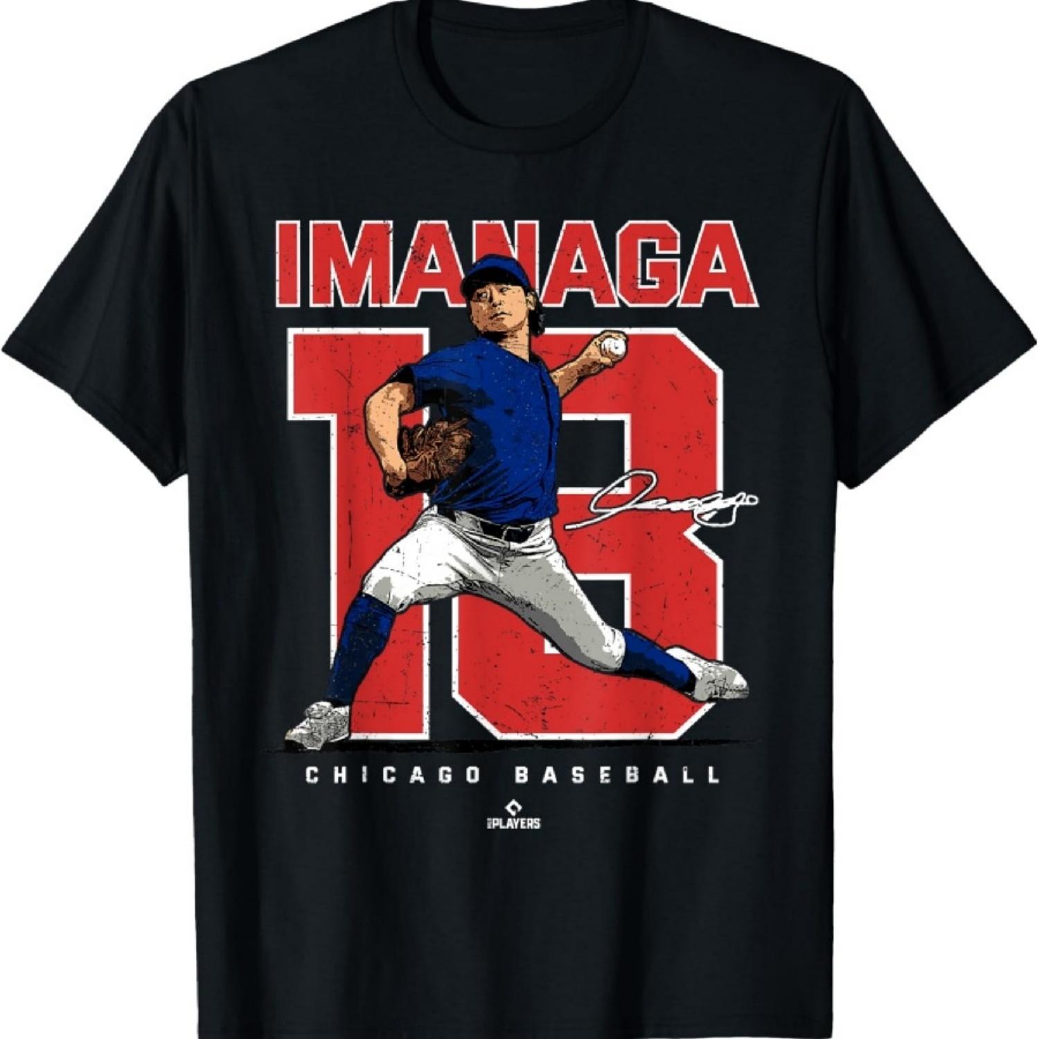 

Number and Portrait Shota Imanaga Chicago MLBPA T-Shirt XXXXXL чорний