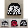 Unisex Knitted Cold Weather Hat With Letter Pattern For Outdoor Activities