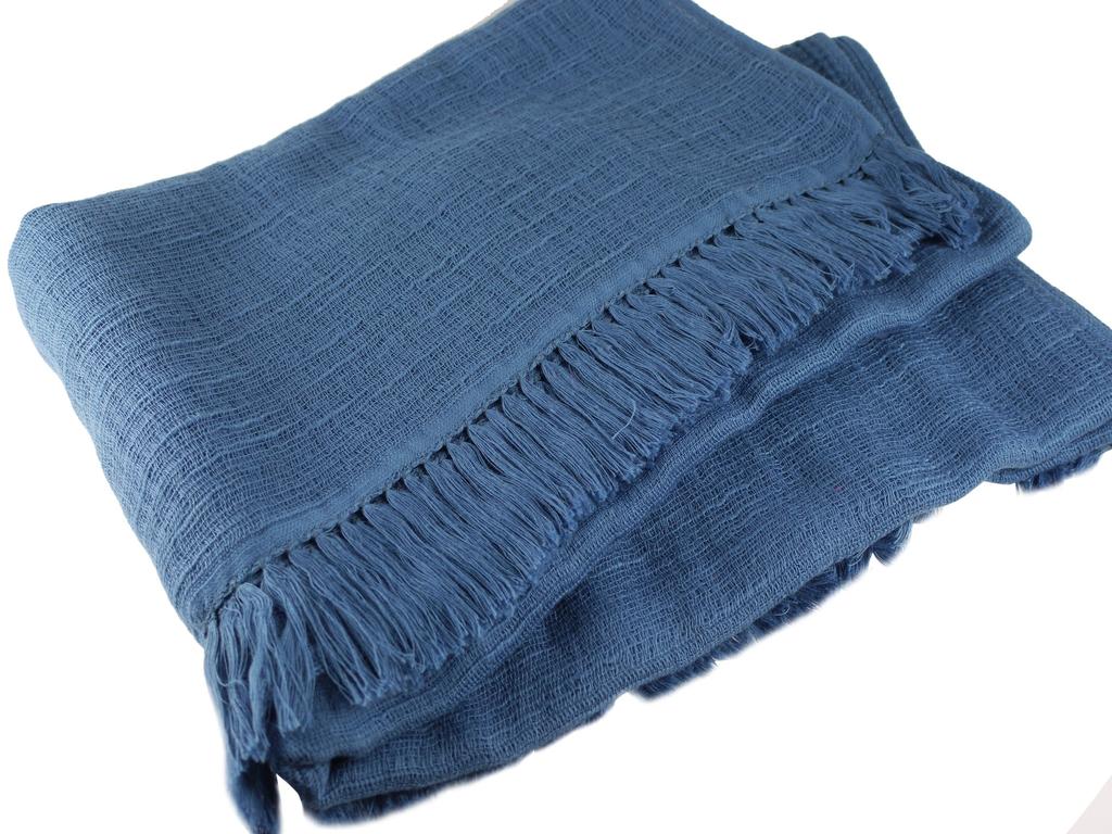 Miyazaki Towel Imabari Shawl 170 Setouchi Blue 180cm X 70cm No.1