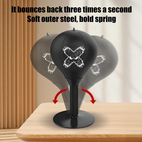 Desktop Punching Bag with Silicone Suction Cup Stress Relief Boxing Speed Ball Kids Adults Reaction Speed Training Boxing Bag Home Office Desk Toy