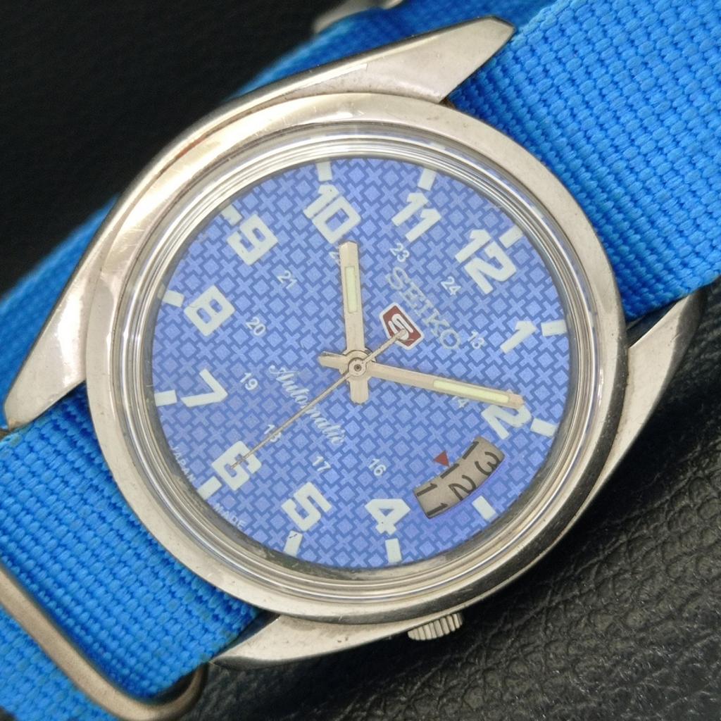 

Б/У винтажные мужские часы SEIKO 5 AUTOMATIC 7009A из Японии с синим циферблатом a434212-2 R120-a434212