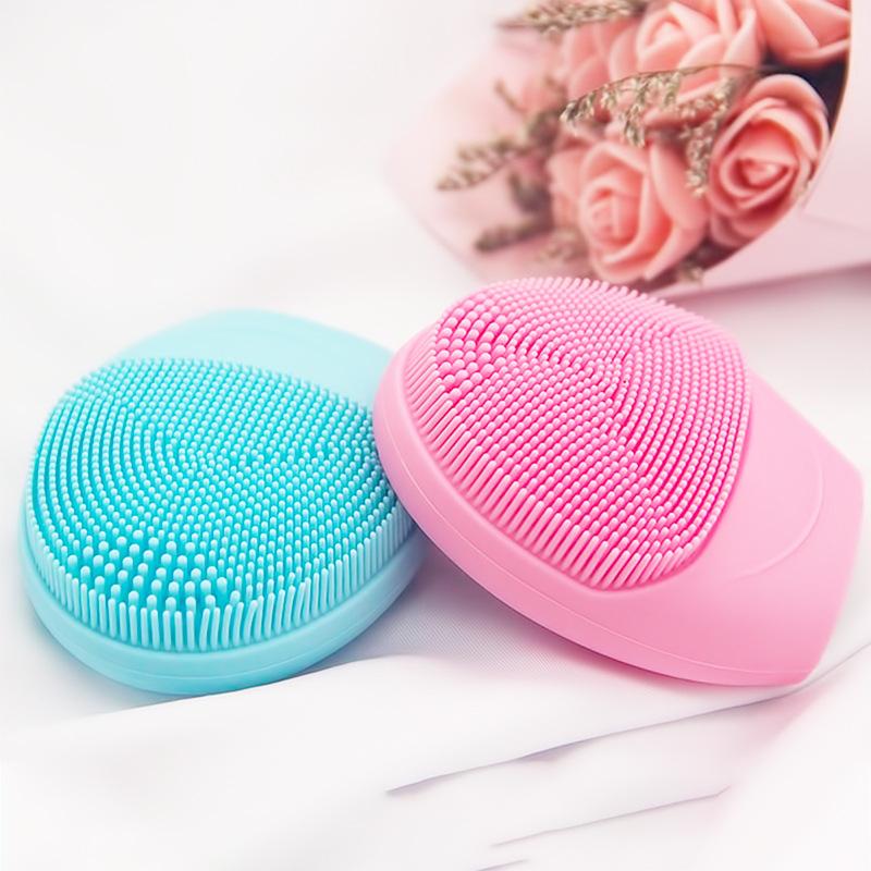 Mini Battery-Operated IPX6 Waterproof Silicone Facial Cleansing Brush for Deep Cleanse
