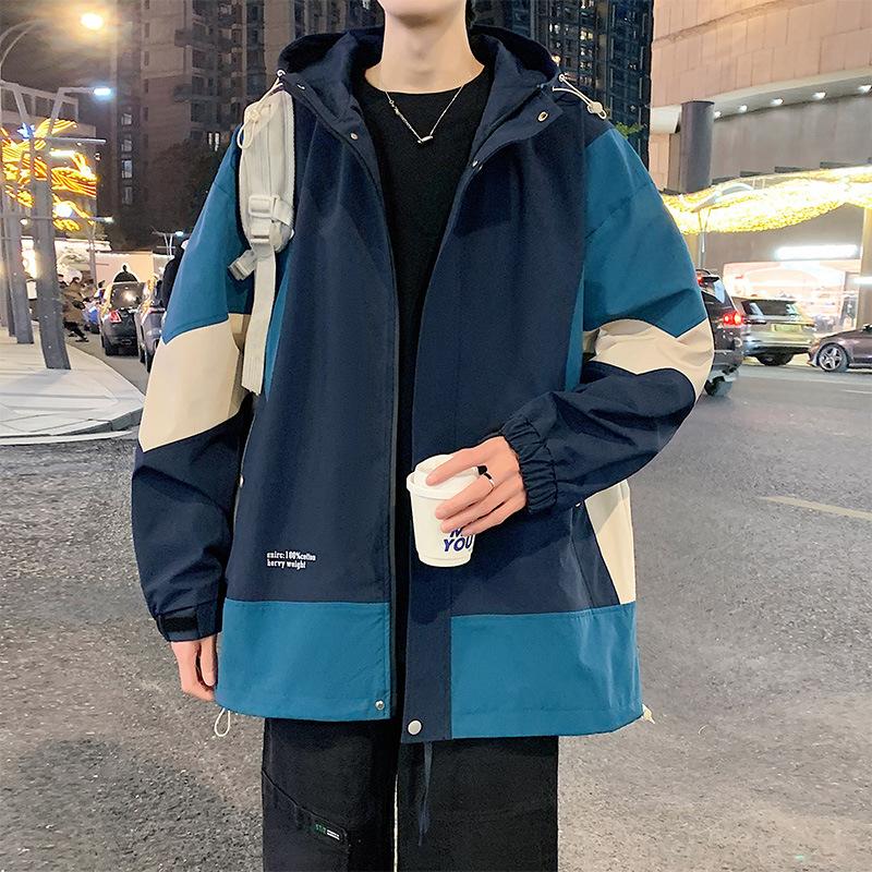 

Cozy Up Jacket Casual Loose Outdoor Jacket Large Size Plus Size Men s Hooded Jacket 8XL синій