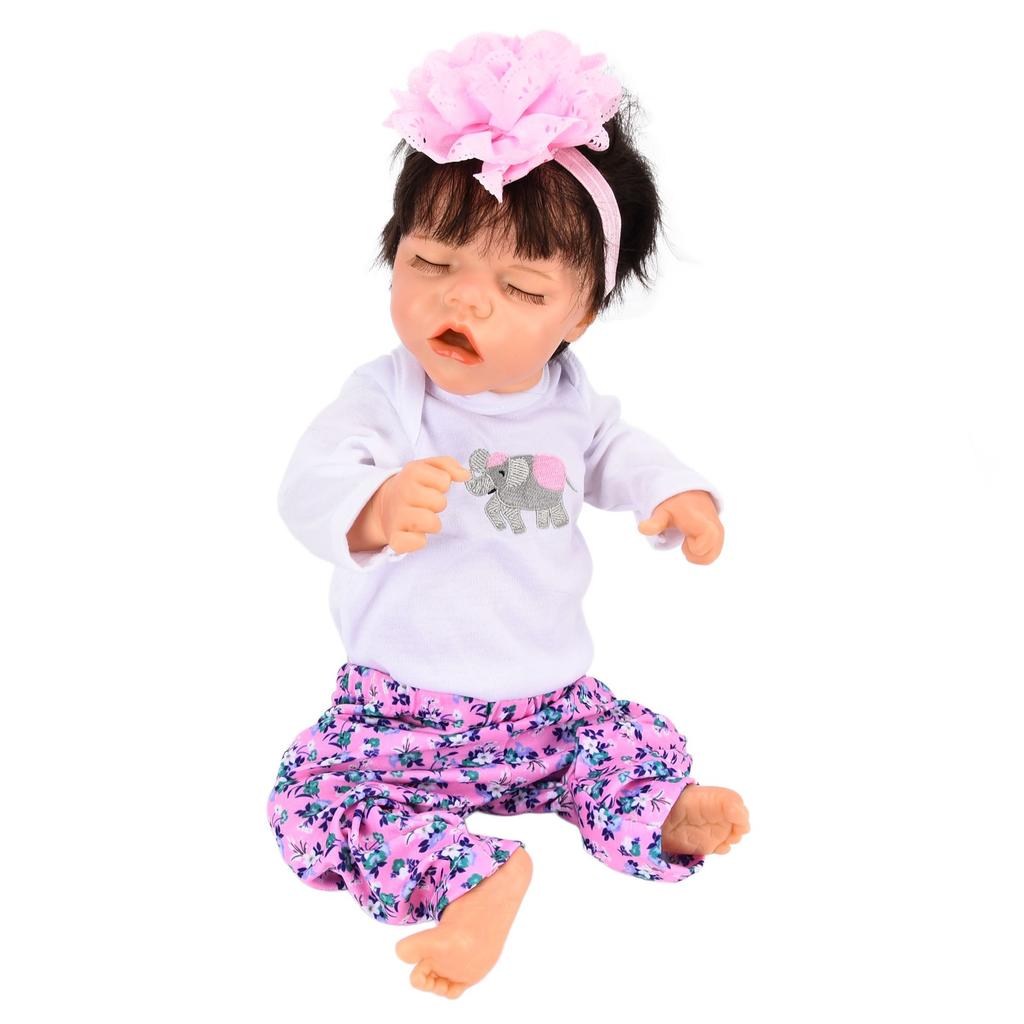 18 Zoll Reizende Lebensechte Baby Mädchen Puppe Bewegliche Gliedmaßen Realistische Weiche Neugeborenen Puppe Geburtstagsgeschenk