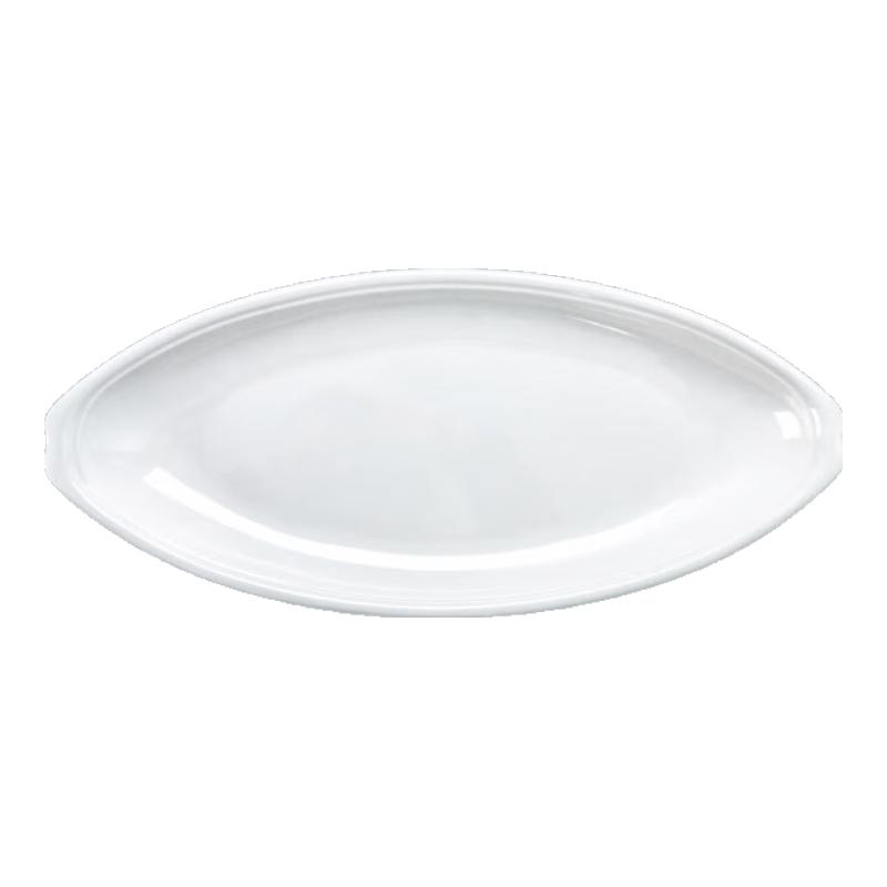 Danshi Zhiyuan 18-inch White Melamine Oval Fish Plate