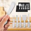 6-Piece Stainless Steel Cheese Knife & Spreader Set with Fruit Forks
