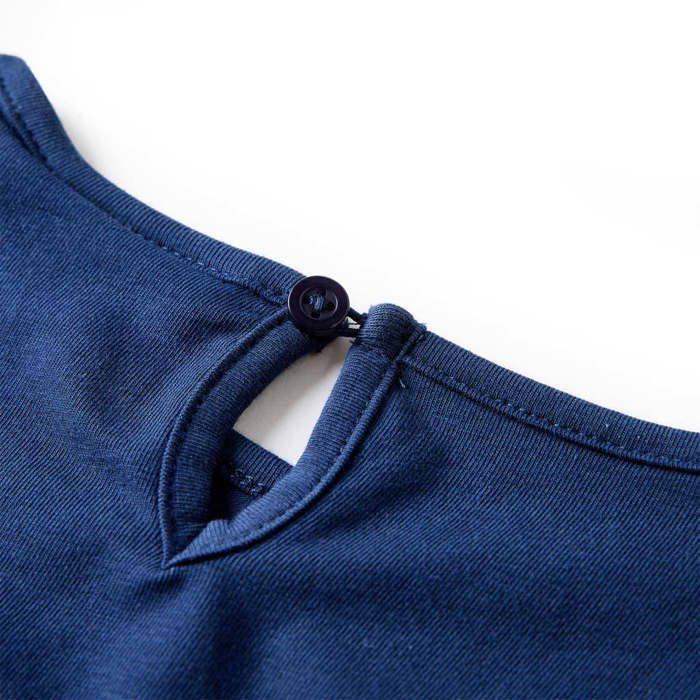 T-shirt enfants à manches longues bleu marine 92/104/116/128/140