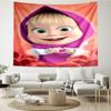 Masha Print Tapestry, Backdrop, Easy Setup, Ideal for Bedroom, Office & Living Room, with Aesthetic Wall Hanging Decor.