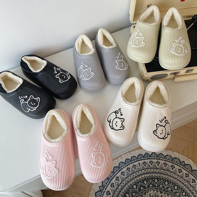 Bag heel household cotton slippers household autumn and winter thick-bottomed warm slippers non-slip stall cotton mop