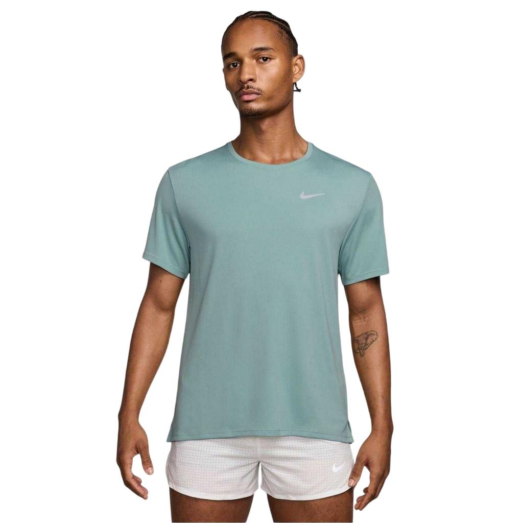 Nike Mens Miler Swoosh Reflective Detail T-Shirt