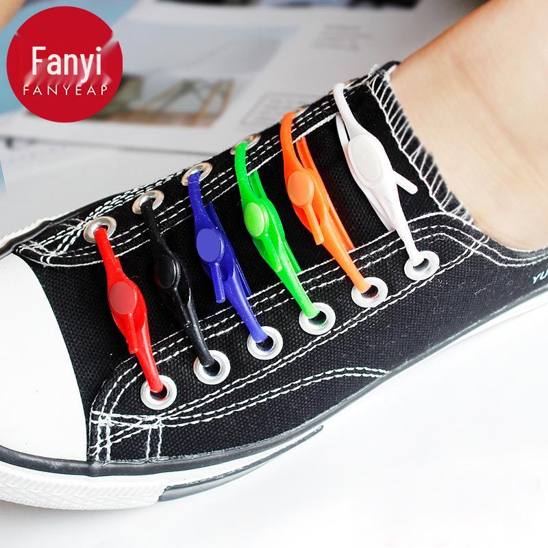Silicone No-Tie Shoelaces with Free Shipping - 10Y A1P60 Lazy Buckle