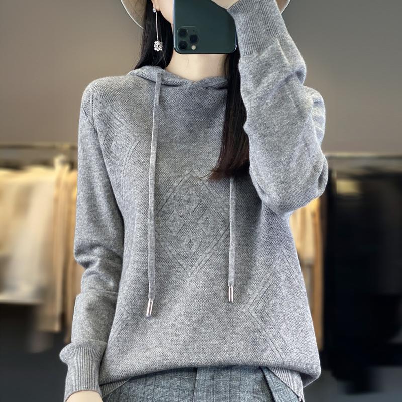 Women Knitted Hoodie Sweater MODERN NEW SAGA Winter Knitted Pullover Sweatshirt Autumn Soft Warm Wool Sweaters Female Jumper Knit Top