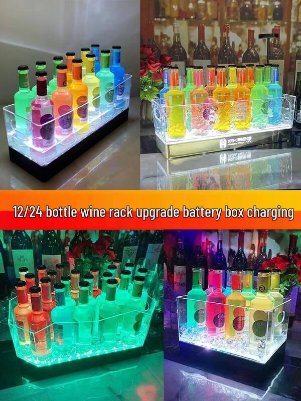 ZISIZ LED Rechargeable Plastic Luminous Ice Bucket