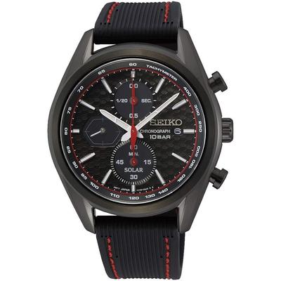 Solar Chronograph SSC777P1 Men's Watch Stainless Steel Black Dial Water Resistant