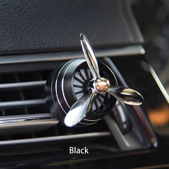 LED Light Car Air Freshener Air Force Propeller Shape Perfume Vent Clip Decor Aromatherapy Fan Auto Perfume