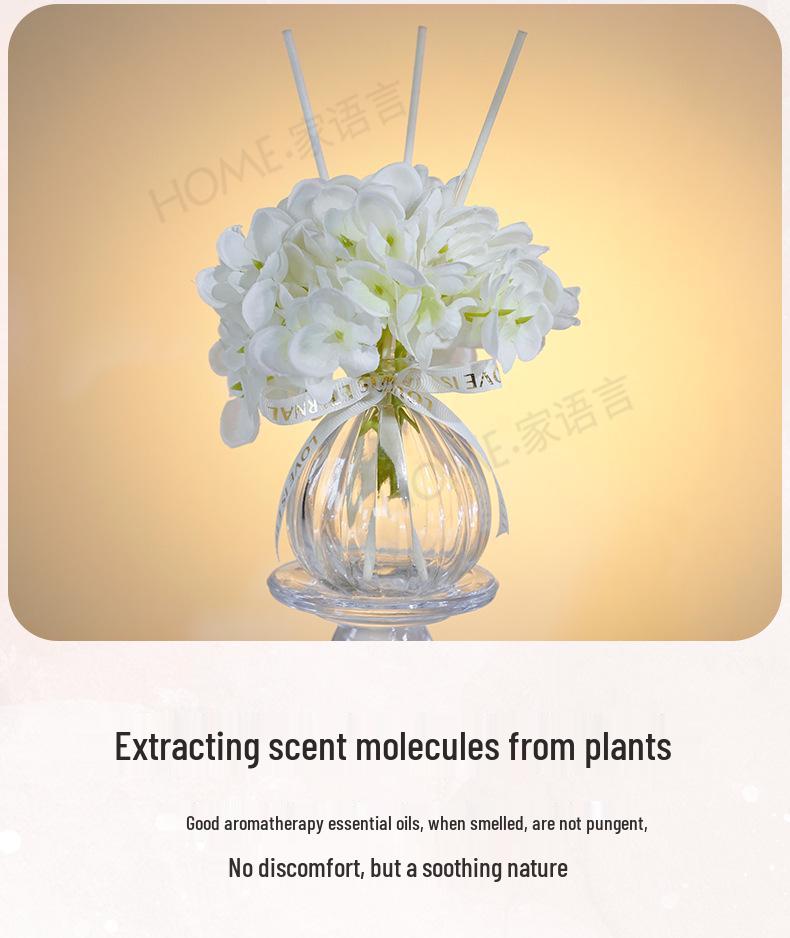 Floral Aroma Diffuser Bottle: Flameless Essential Oil Home Fragrance Gift for Bedroom, Long-Lasting and High-End.