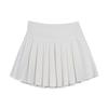 Spring & Autumn 2025 Girls' High-Waist A-line Pleated White Skirt - Size 6 Miniskirt