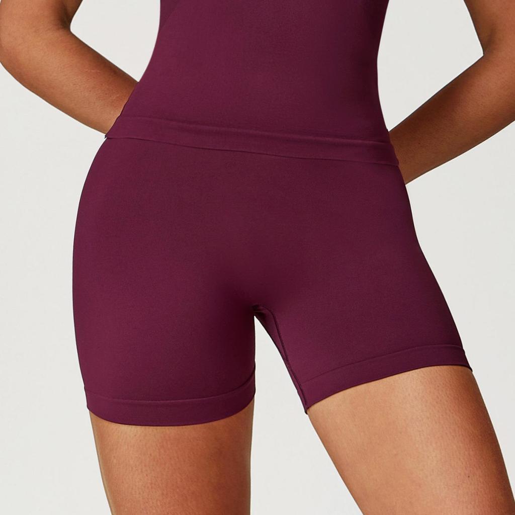 ZeChuang Women's Seamless High Waist Yoga Shorts - Butt-Lifting, Quick-Drying Summer Fitness Pants