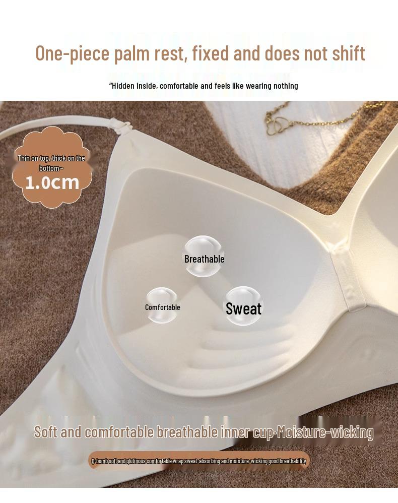 Seamless Push-Up Bra: Backless, Wireless, Small Chest Support, Fine Straps