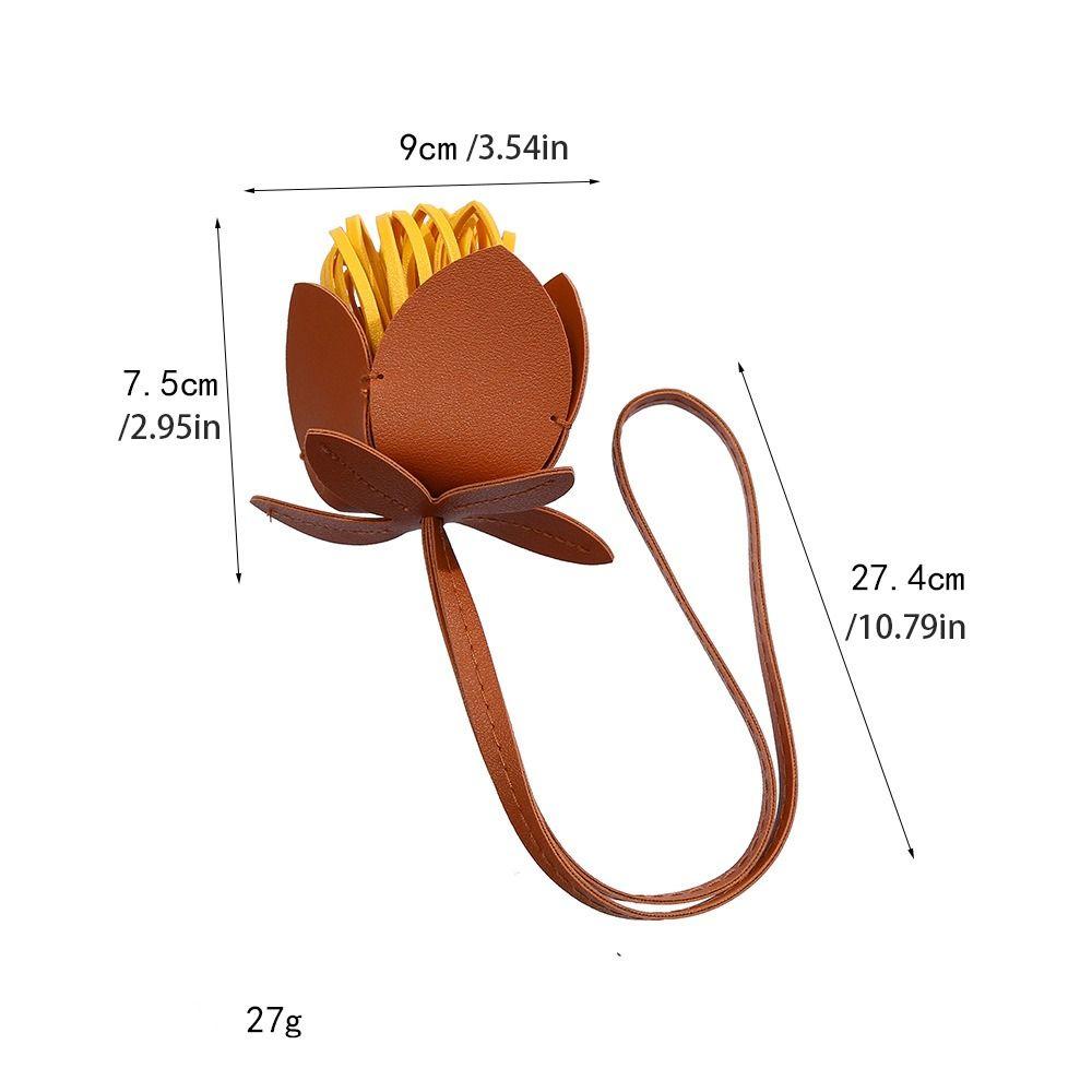 Hanger Leather Keychain Car Keyring Bag Pendant Lovely Flower Pu Leather Pendant  Men
