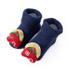 Warm Cartoon Terry Baby Floor Socks - Autumn/Winter Christmas Red