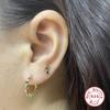 S925 Sterling Silver Wind Color Treasure Zircon Cartilage Dopamine Stud Earrings