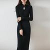 Women Sweater Dress 100% Wool MODERN NEW SAGA Knit Long Pullover Winter Jumpers Wool Long Dress Female