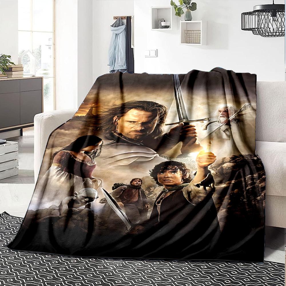 1pc Middle-earth Lord of the Rings Flannel Blanket Soft Warm Throw for Home, Office, Travel, All-Season Cozy Bedding GiftL1114