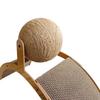 1Pcs Grinding Paw Toy 2 In 1 Wooden Cat Catching Ball Sisal Scratch Board Solid Wood Scraper For Cats Kittens Pet Supplies