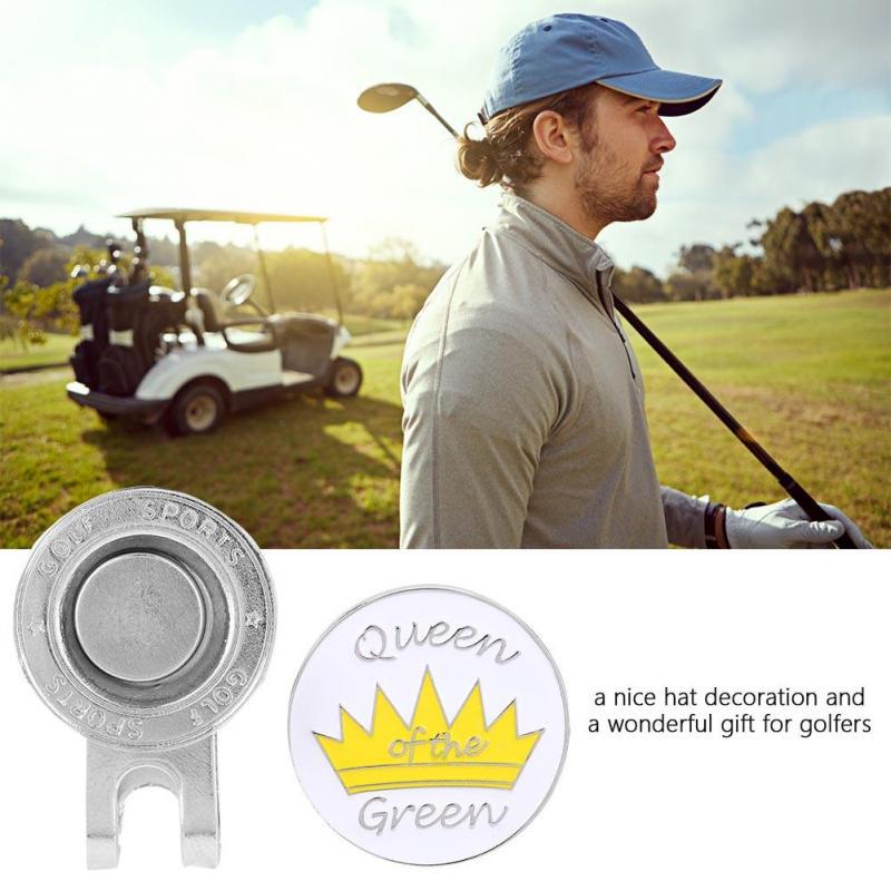 Buy Durable Metal Golf Mini Ball Marker Golfer Hat Visor Clip