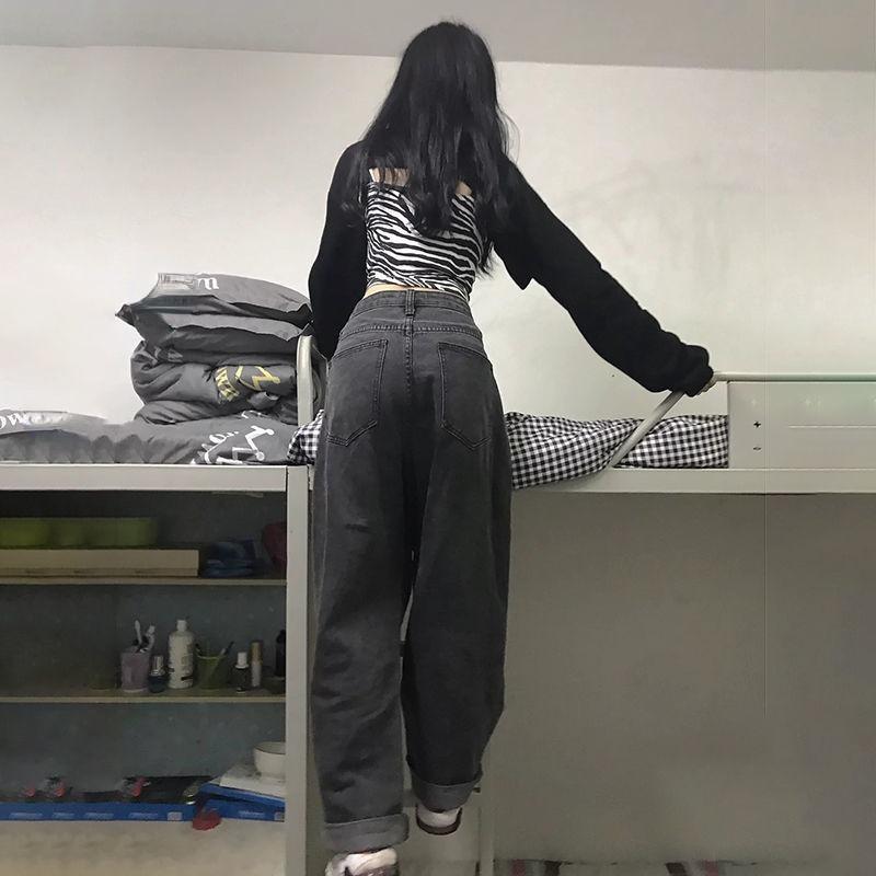 Women's Casual Loose Jeans New All Match High Waist Street Clothing Fashion Wide Leg Trousers for Woman