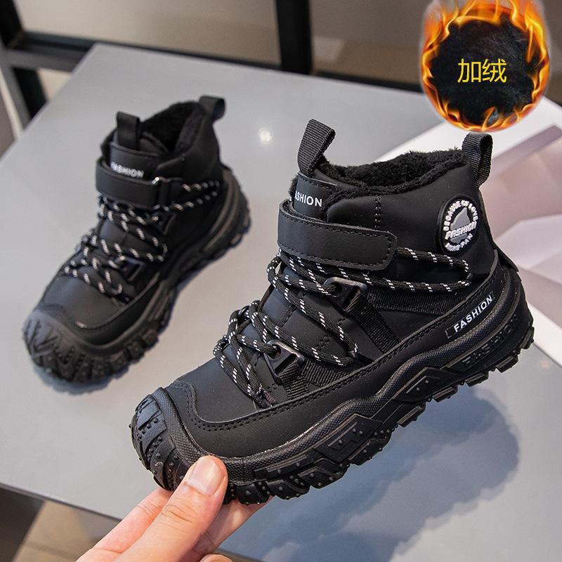 Girls' Ankle Boots with Thick  Cotton Shoes for Warmth