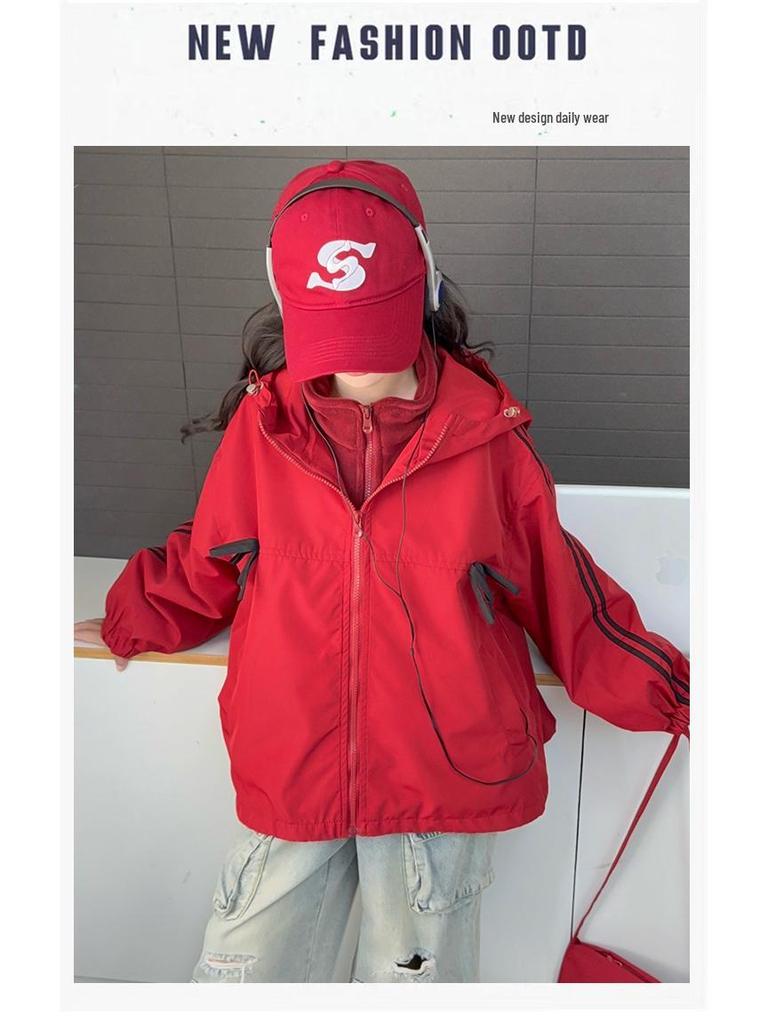 Kids' 3-in-1 Detachable Windbreaker 2025: Stylish Autumn/Winter Trench Coat for Girls