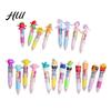 Unique Design Ballpoint Pen 4Pcs Christmas Pens with Fun Toppers 4 Colors Click Novelty Stationery Supplies Retractable Writing for School Students