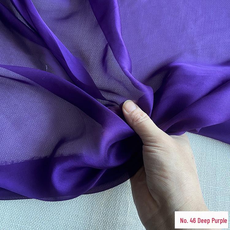 6mm Real Mulberry Silk Chiffon Fabric, 140cm Wide - Sheer and Lightweight for Scarves, Dresses, and Gowns. Retro Style.