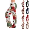 Women's Drawstring Christmas Printed Casual Pants